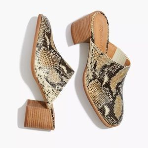 The Carey Mule in Snake Embossed Leather (size 7)